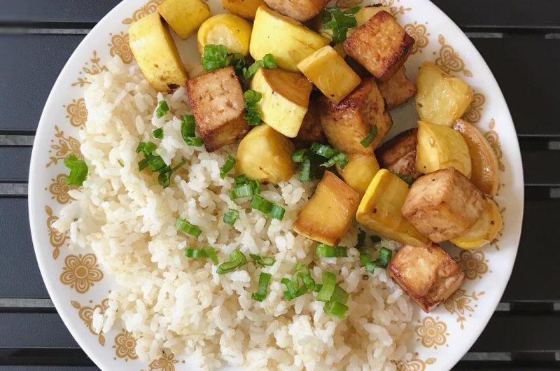 Tofu and Summer Squash Stir Fry