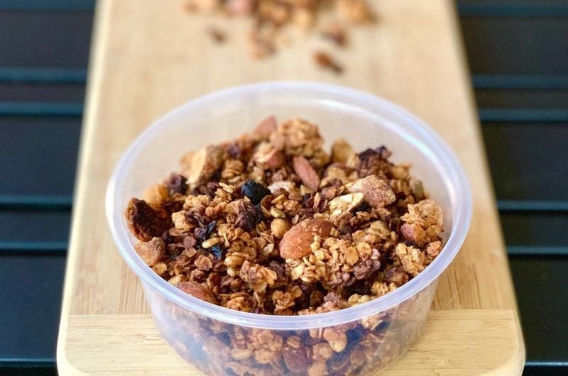 Healthy Maple Almond Butter Granola