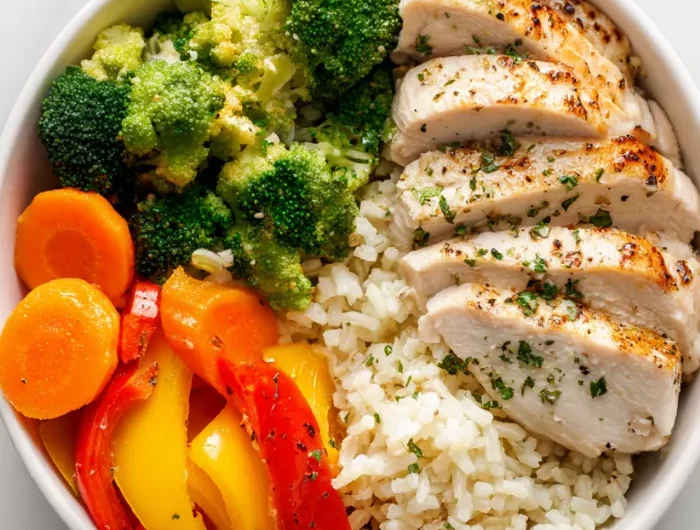 Chicken and Veggie Brown Rice Bowl Recipe