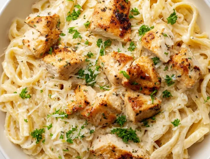 Creamy Garlic Parmesan Chicken Pasta Bowl Recipe