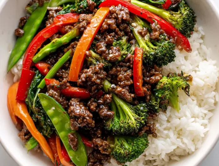 Ground Beef Stir-Fry Bowl with Veggies Recipe