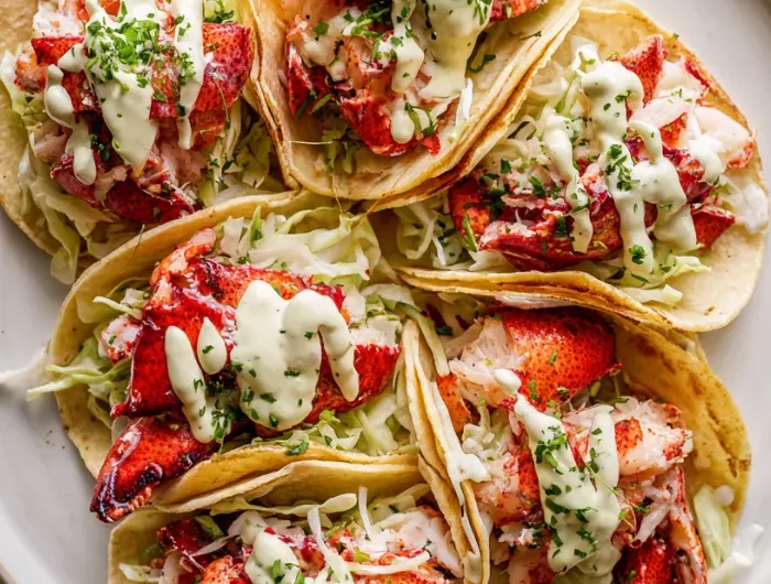 Lobster Tacos with Lime Crema Recipe