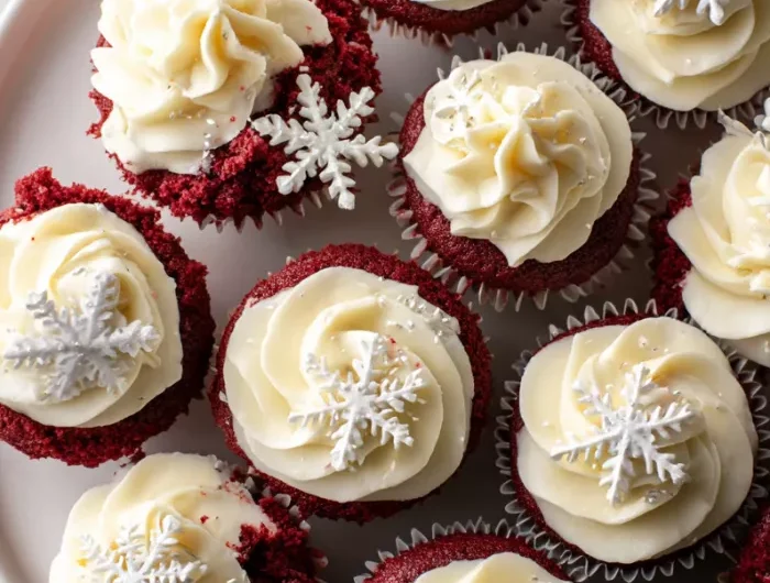 Red Velvet Snowflake Cupcakes Recipe