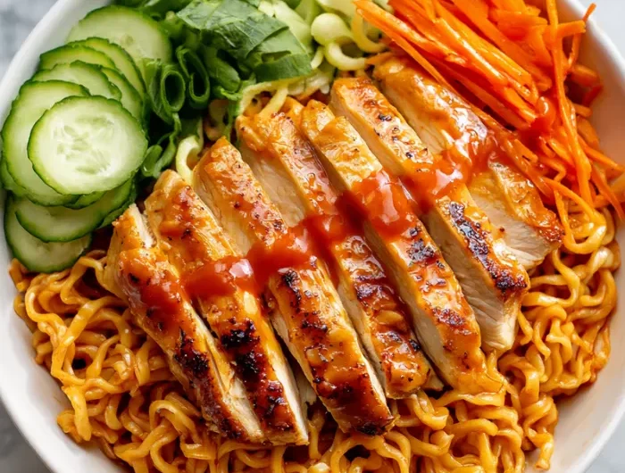 Spicy Sriracha Chicken Noodle Bowl Recipe