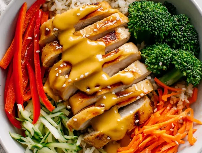 Sweet Honey Mustard Chicken Bowl Recipe