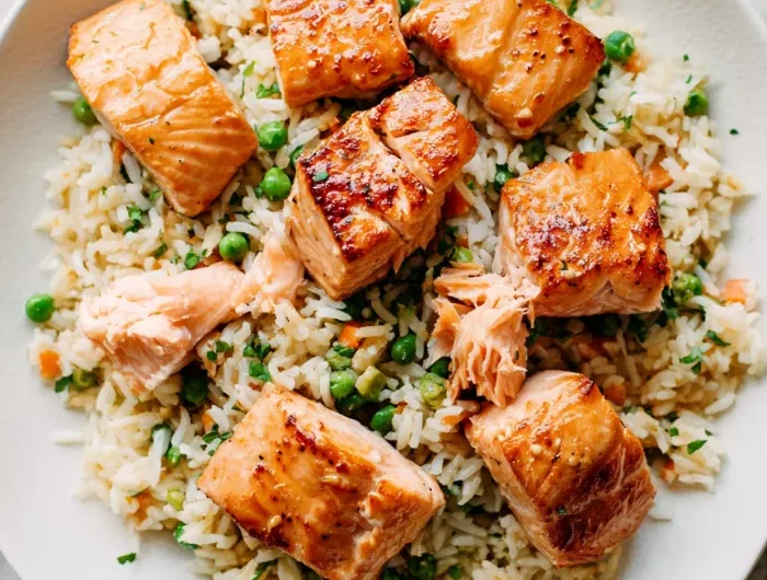Honey Glazed Salmon with Rice Recipe