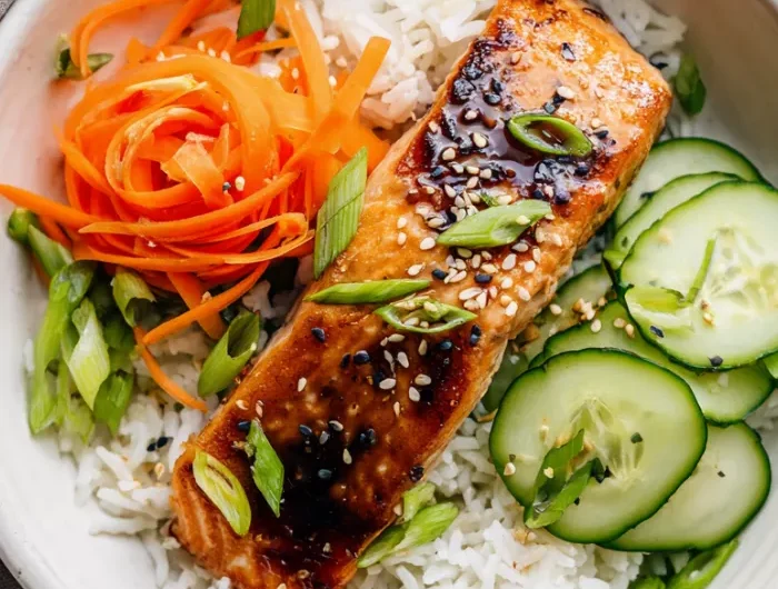 Sesame Ginger Salmon Rice Bowl Recipe