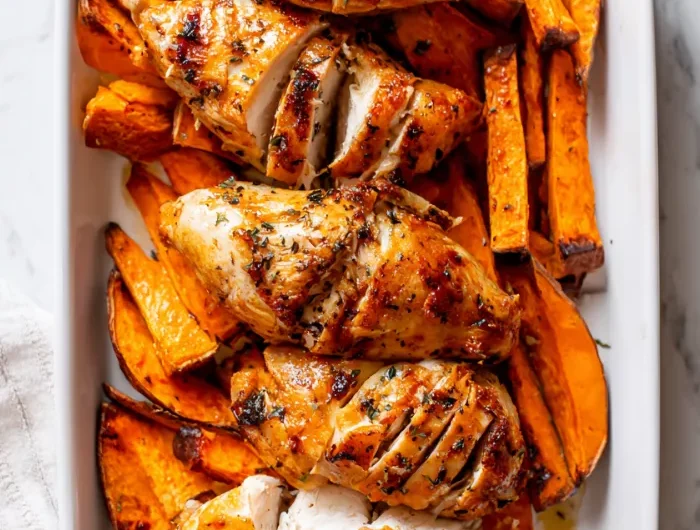 Sheet-Pan Chicken and Sweet Potatoes Recipe