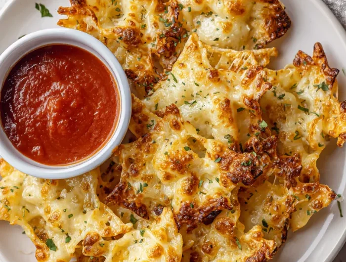 Cheesy Baked Pasta Chips Recipe