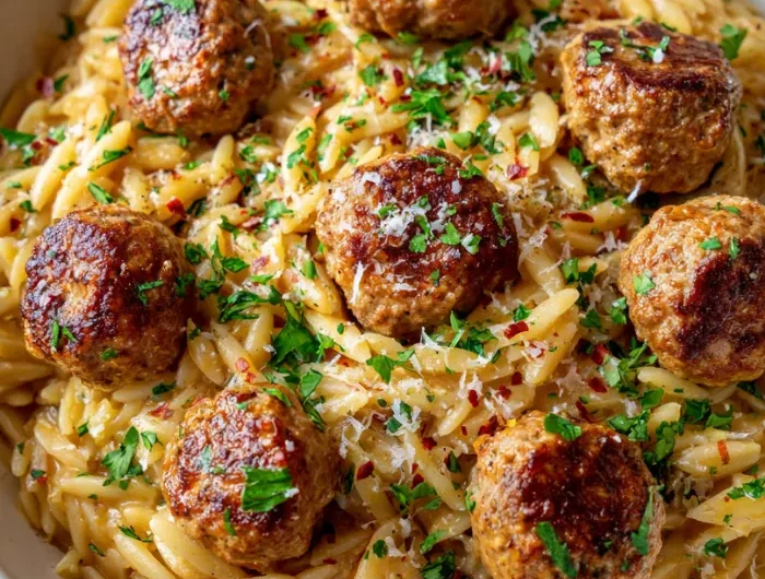 Chicken Meatball Orzo Recipe