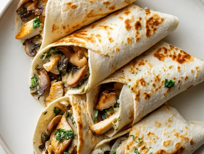 Chicken and Mushroom Wrap Plate Recipe