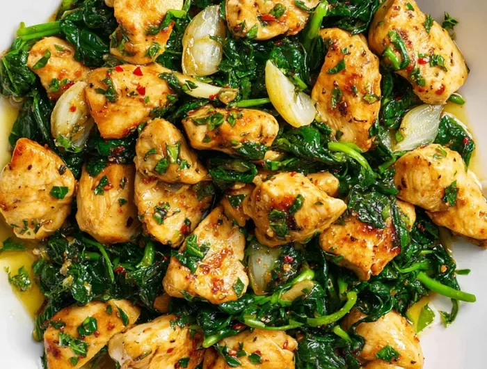 Chicken and Spinach Garlic Skillet Recipe