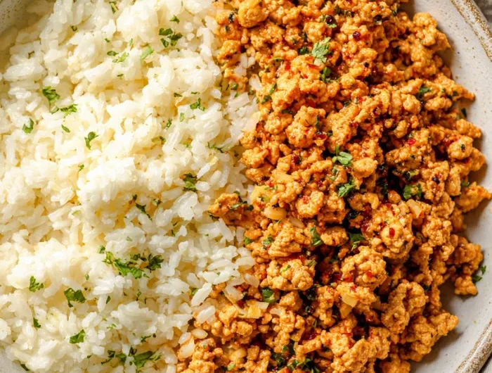 Ground Turkey with Garlic Butter Rice Recipe