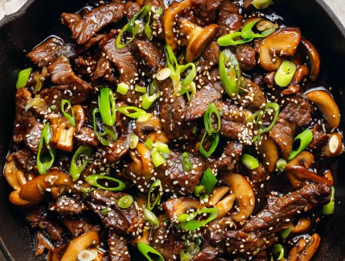 Korean Beef and Mushroom Skillet Recipe