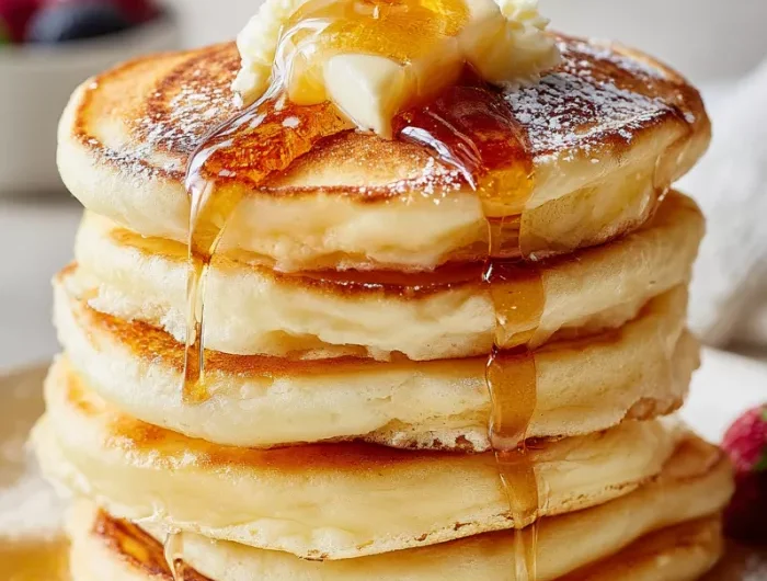 Pancakes with Butter and Syrup Recipe