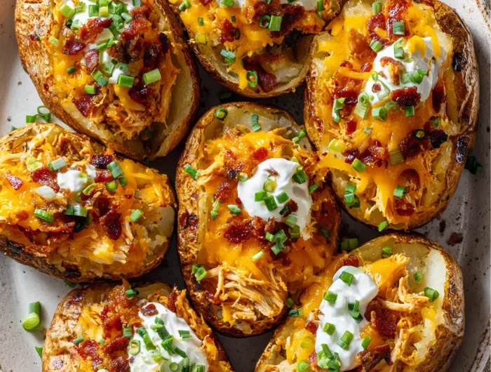 Turkey Loaded Baked Potatoes