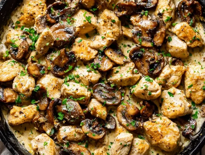 Turkey and Mushroom Cream Skillet Recipe