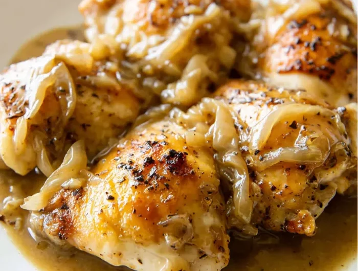 Chicken with Onion Gravy Recipe