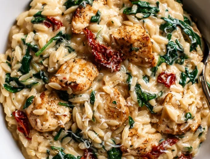 Creamy Tuscan Chicken Orzo Recipe