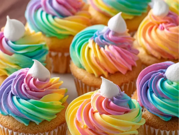 Rainbow Swirl Cupcakes Recipe