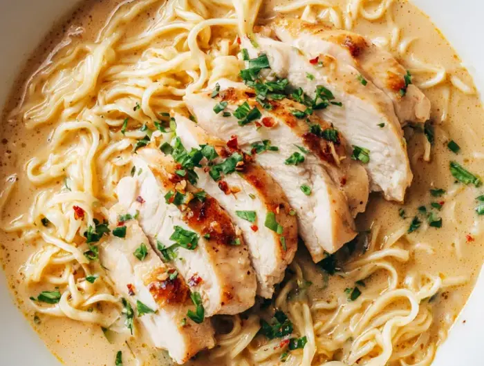 Creamy Garlic Chicken Ramen Recipe