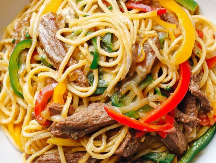 Philly Cheese Steak Pasta Recipe