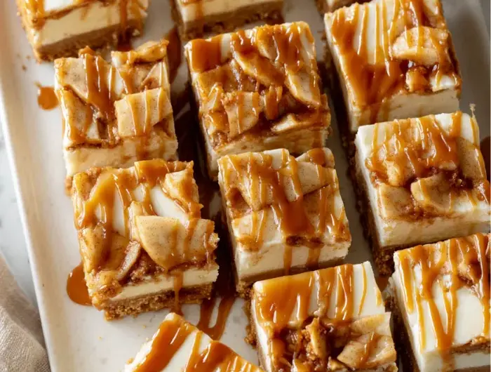 Caramel Apple Cheesecake Bars Recipe