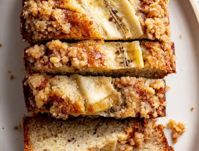 Cream Cheese Banana Bread with Crumb Topping Recipe