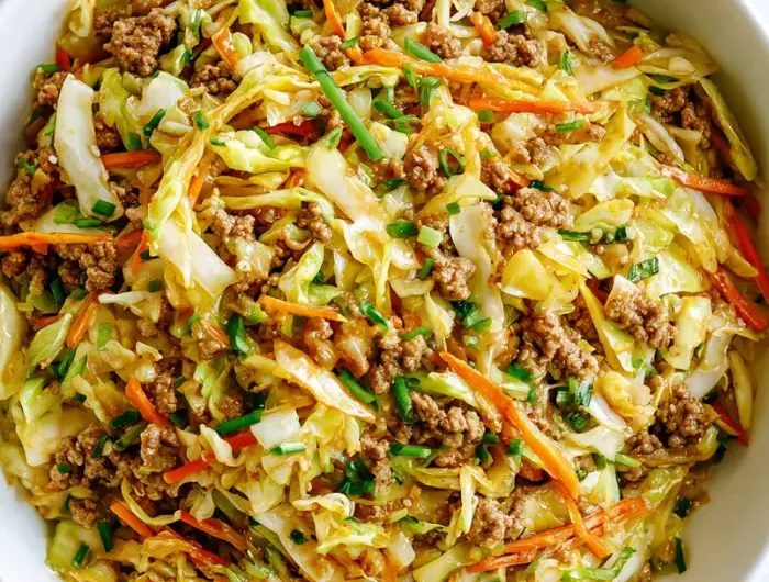 Egg Roll in a Bowl with Coleslaw Mix Recipe