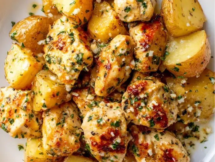 Garlic Parmesan Chicken and Potatoes Recipe