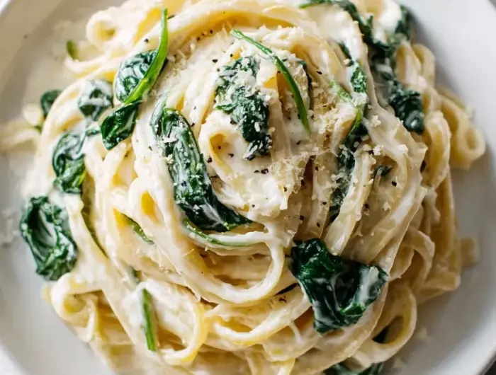 Spinach Alfredo Pasta Recipe